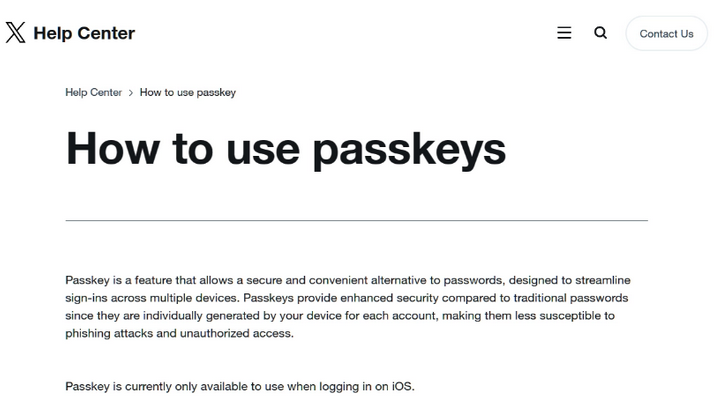 汉川苹果维修店铺分享iOS用户如何通过通行密钥(Passkey)登录 